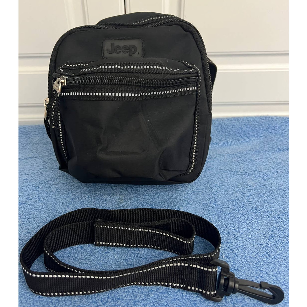JEEP Kids Black Safety Backpack Detachable Anti-Lost Child Harness Strap